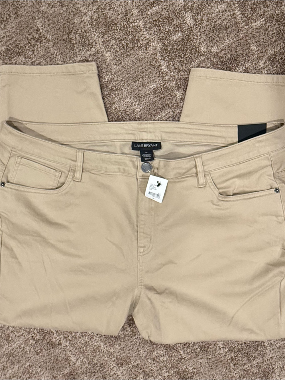 Lane Bryant Beige/Tan Cropped Capri Pants